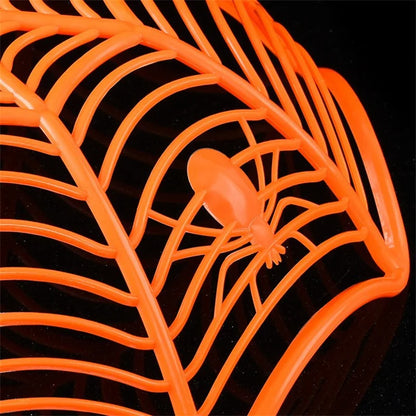 1/3/9PCS Halloween Spider Web Fruit Basket, Halloween Snack and Candy Serving Tray, Decorative Fruit Storage Plate, Spooky Party Tableware and Holiday Home Decoration