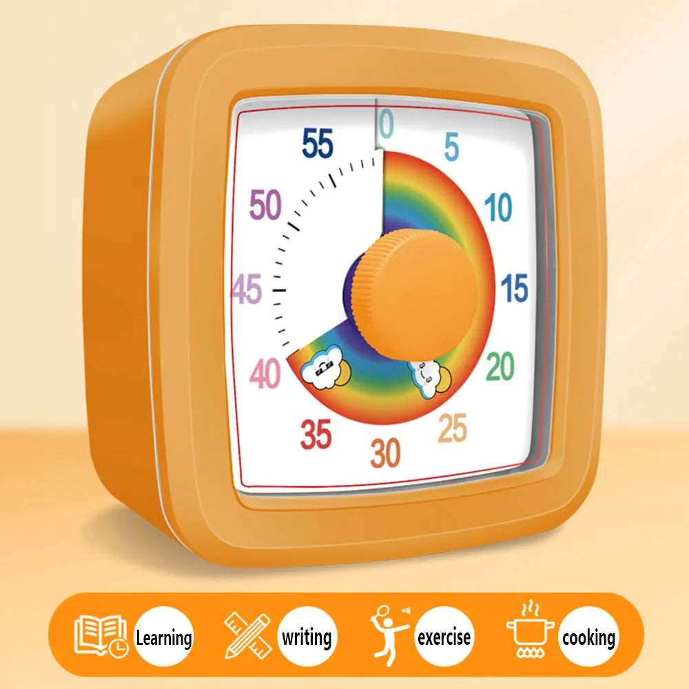 Temporizador visual de 60 minutos para niños - Temporizador de cuenta atrás para tareas, aprendizaje, estudio y gestión del tiempo