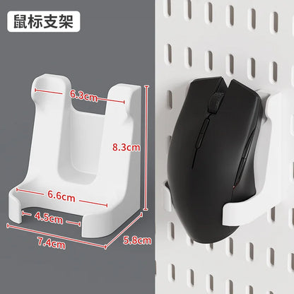 Organizador de pared de tablero perforado sin taladros – Panel de almacenamiento modular con estantes y accesorios para cocina, baño y sala de juegos