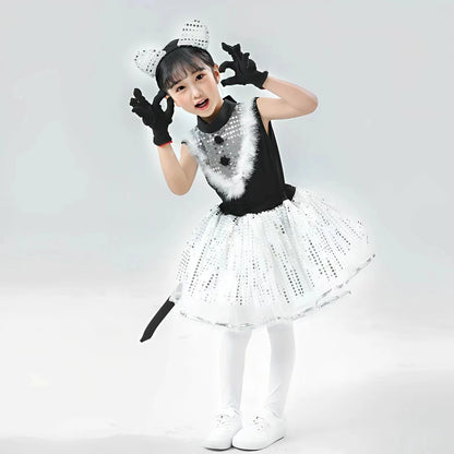 Cute Cat Cosplay Costume for Kids – Cat Girl & Cat Boy Animal Outfit for Children, Halloween Dance, Party & Dress-Up