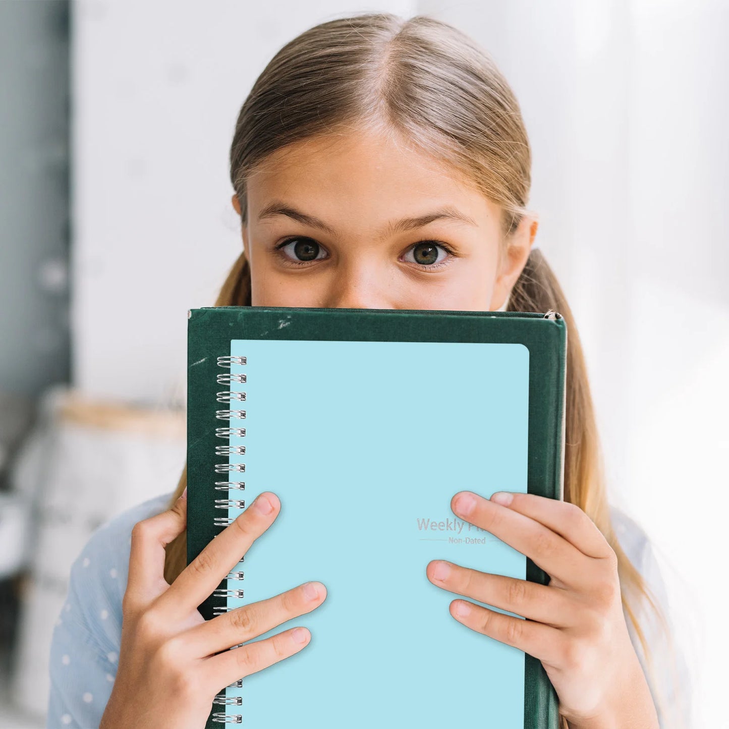 A5 Undated Weekly Planner Notebook – Spiral Agenda for Daily Planning, School & Office