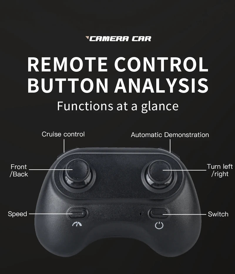 1:64 Mini RC Car with Camera – 2.4G Remote Control Racing Stunt Car with WiFi App Control for Kids