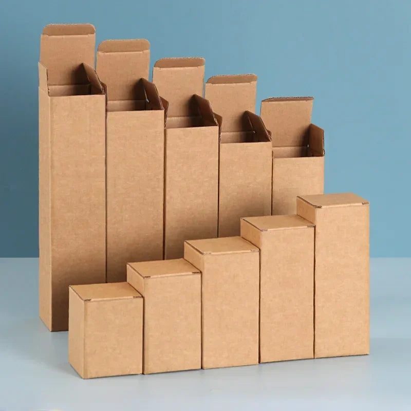 20PCS Corrugated Cardboard Shipping Boxes – Rectangular Paper Packaging Boxes for Gifts, Mailers & Storage