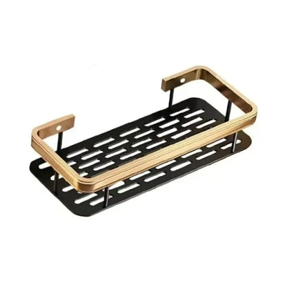 Étagère de Douche Murale sans Perçage – Support d'Angle en Aluminium pour Shampooing, Savon et Rangement de Toilette