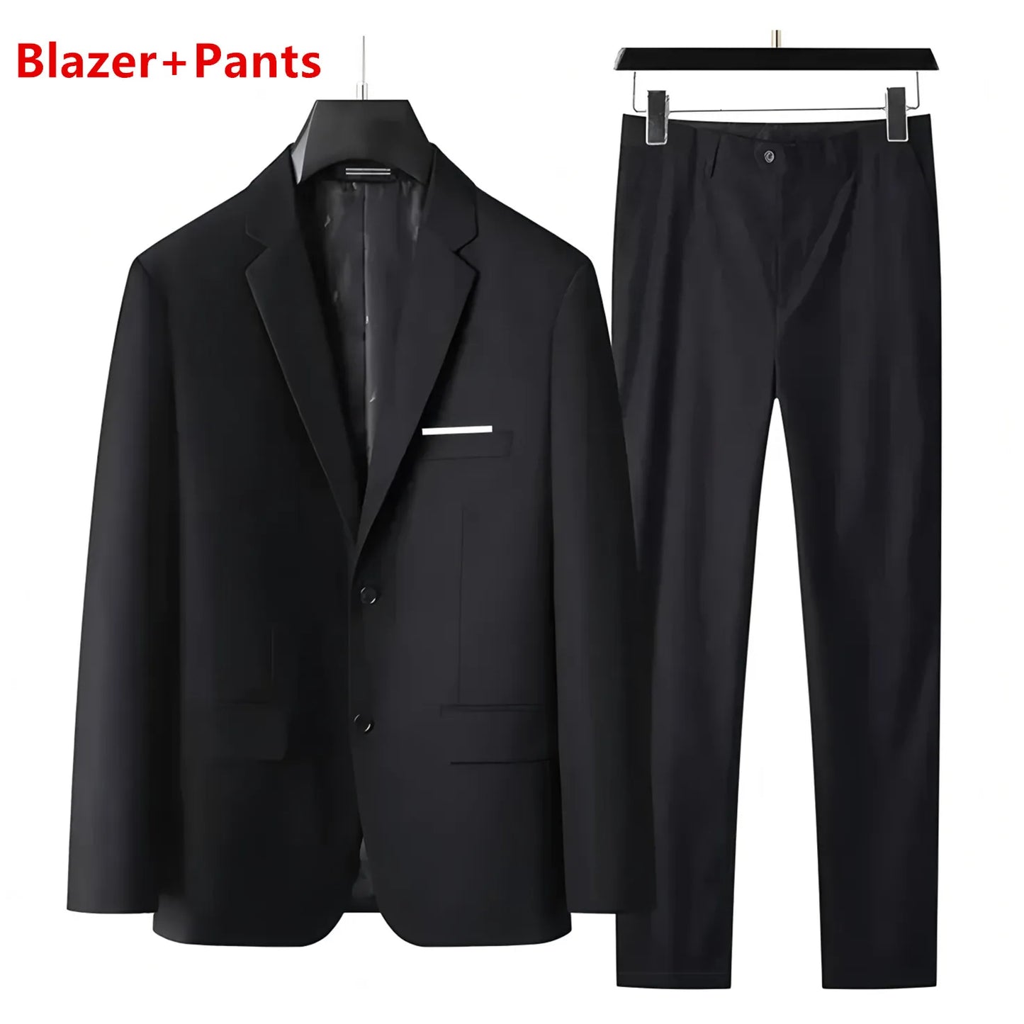 Conjunto de traje de 3 piezas para hombre – Blazer, chaleco y pantalón estilo británico, elegante traje formal de negocios o boda para hombre