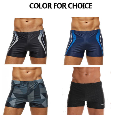 ESCATCH Men's Printed Swim Trunks – Plus Size Quick-Dry Elastic Swimsuit with Soft Liner for Beach & Swimming