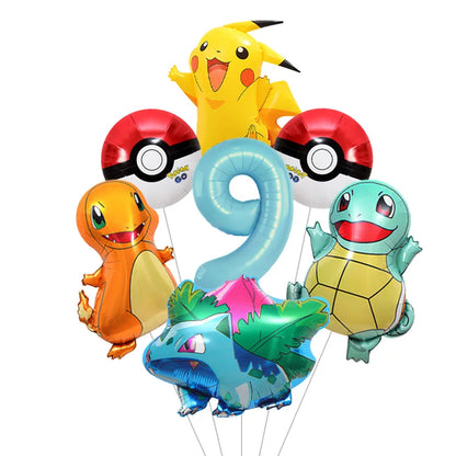 Cartoon Pikachu Shaped Foil Balloons – Aluminum Film Balloons for Indoor & Outdoor Party Decorations