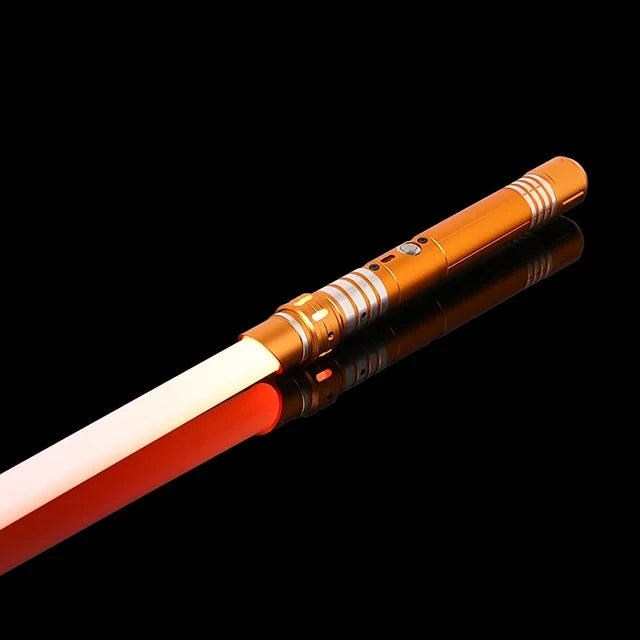 RGB Metal Lightsaber – Dueling Smooth Swing Laser Sword, 16 Color Changing & 16 Sound Effects, FOC Rave Flashing Toy Saber
