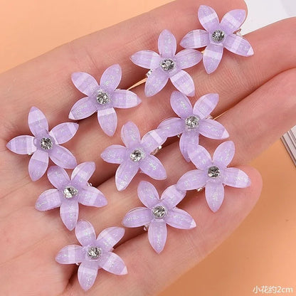 Juego de 10 pinzas para el pelo de princesa con flores para niñas – Lindas horquillas y accesorios para el pelo florales para niños