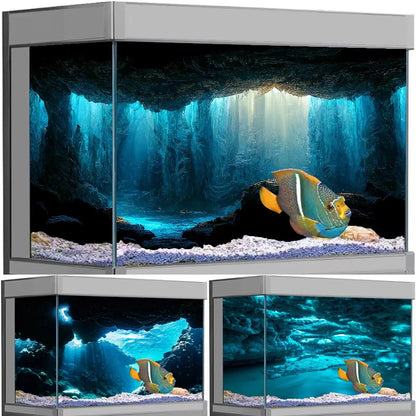 HD Cloud Aquarium Background Sticker – PVC Fish Tank Backdrop Wallpaper for Clear Underwater Scenery, Aquascaping & Aquarium Decoration