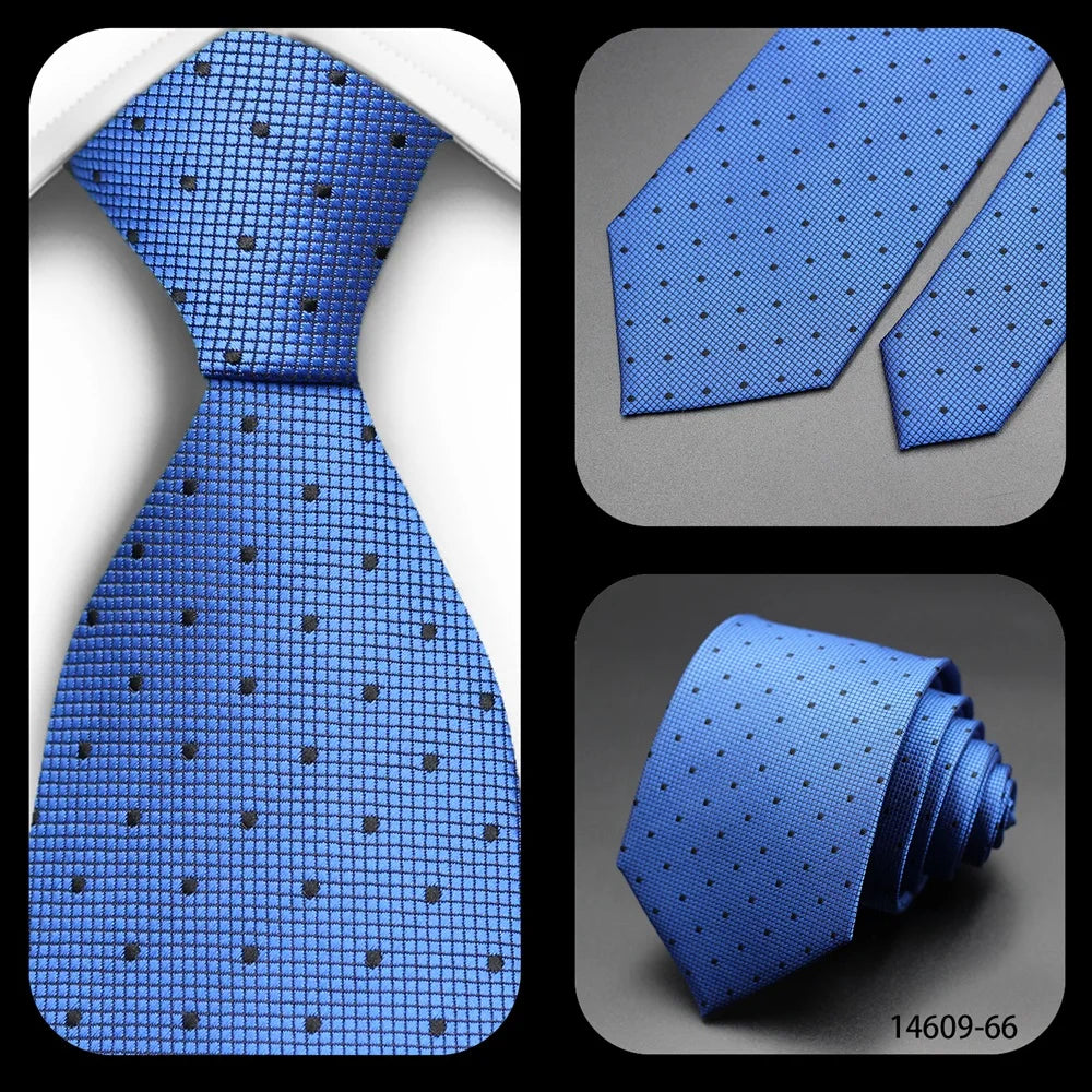 Corbata Floral de Puntos para Hombre – Corbata Casual de Moda Azul Roja Amarilla para Negocios, Bodas y Ocasiones Formales | Accesorio de Regalo
