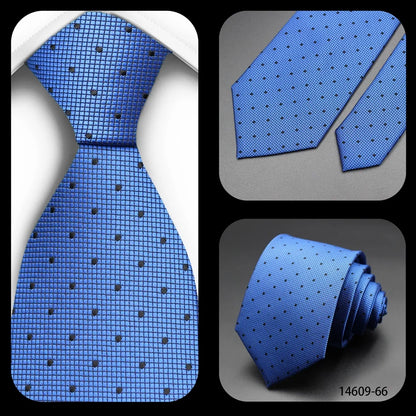 Corbata Floral de Puntos para Hombre – Corbata Casual de Moda Azul Roja Amarilla para Negocios, Bodas y Ocasiones Formales | Accesorio de Regalo