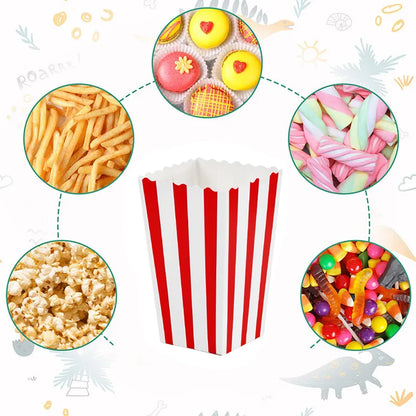 20/50PCS Popcorn Boxes & Fries Cups for Movie Night, Kids Birthday Parties, Weddings, Christmas & Snack Party Favors