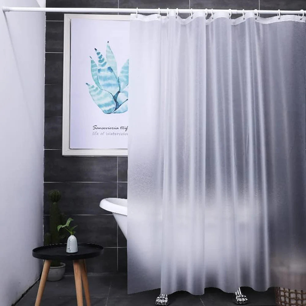 Doublure de rideau de douche imperméable en PEVA – Rideau de bain translucide à grain de soie pour salle de bain