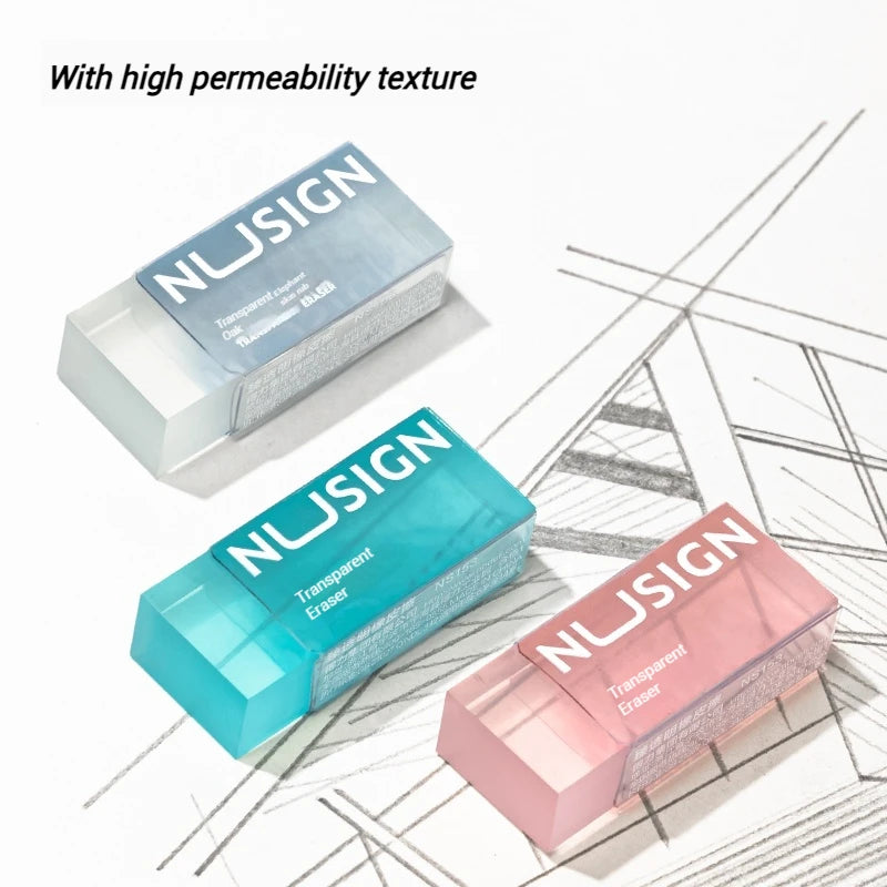 Gomme crayon en caoutchouc souple NUSIGN 2B – Gomme de qualité supérieure pour le dessin et le croquis, idéale pour les étudiants, les artistes, les examens, la peinture, l'école et le bureau