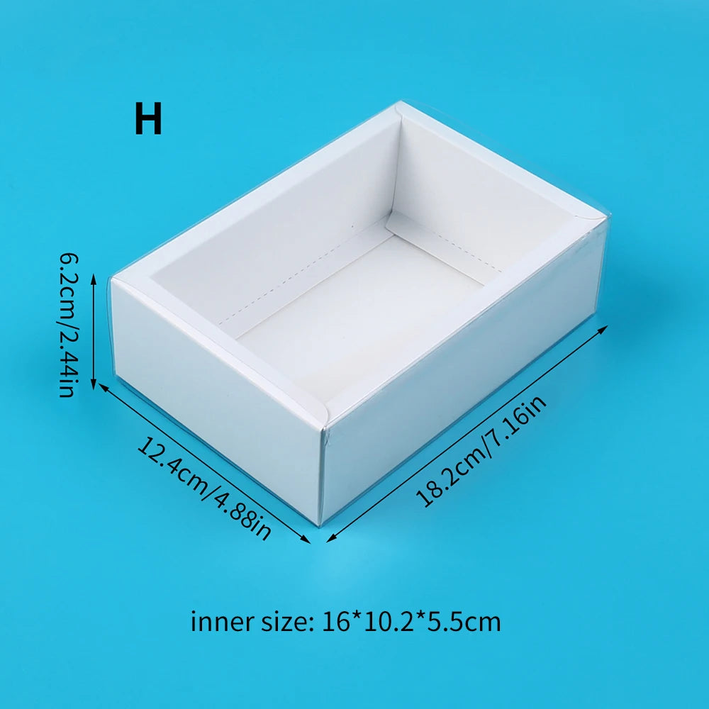10PCS Pull-Out Kraft Paper Gift Boxes with Clear Window for Jewelry, Gifts, Weddings, Birthdays & Business Packaging