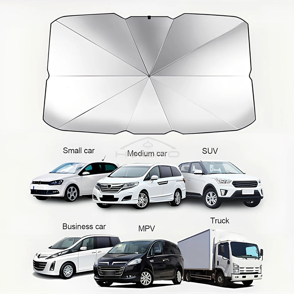 Pare-soleil pliable pour pare-brise de voiture – Pare-soleil avant anti-UV pour intérieur de véhicule