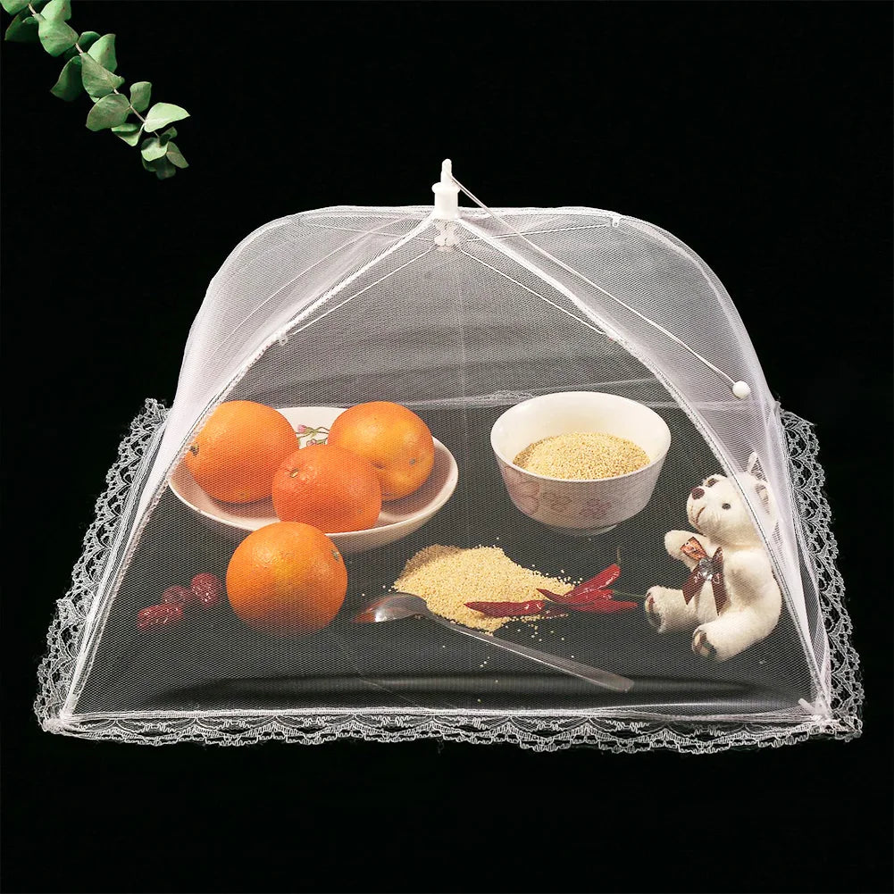 Foldable Mesh Food Cover – Anti-Fly & Mosquito Food Tent Dome for Kitchen, Picnic & Outdoor Dining, Reusable Dish Protector