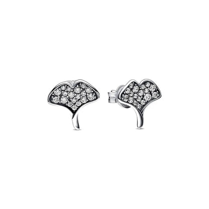 Juego de pendientes de tuerca de plata de ley 925 con hoja cuadrada, sol y luna para mujer, exquisito regalo de joyería europea