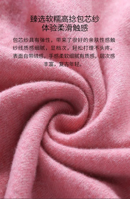 Men’s Classic V-Neck Cashmere Blend Sweater – Warm Pullover Jumper for Autumn & Winter, Casual Fashion Knitwear