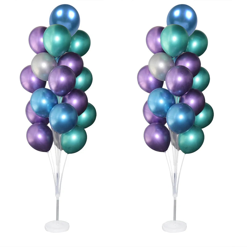 Kit de Soporte de Columna para Globos – Soporte Metálico para Globos con Base para Globos de Látex para Baby Shower, Cumpleaños, Bodas y Decoraciones de Fiestas