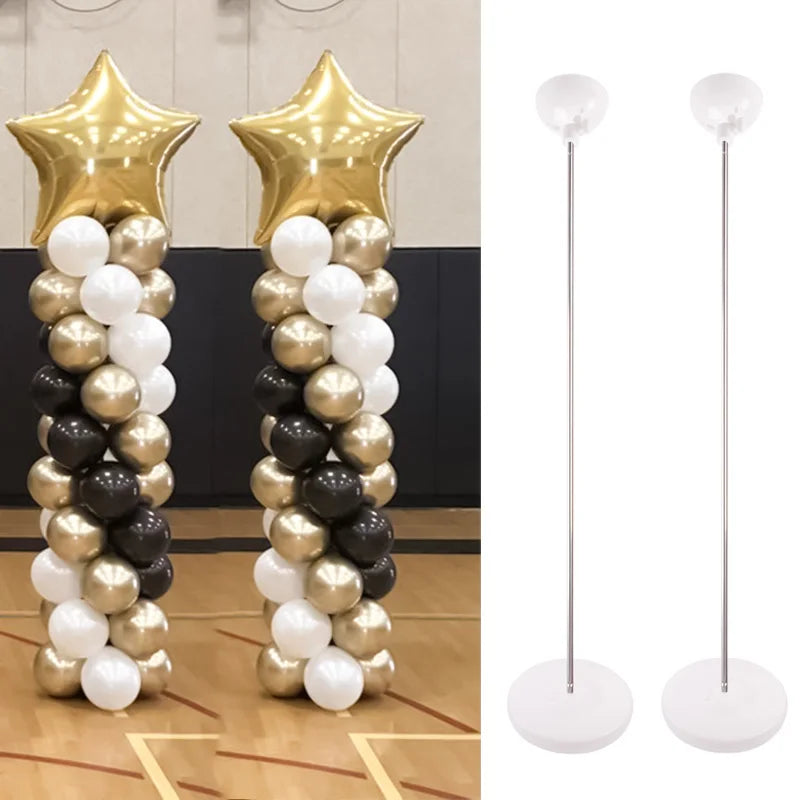 Kit de Soporte de Columna para Globos – Soporte Metálico para Globos con Base para Globos de Látex para Baby Shower, Cumpleaños, Bodas y Decoraciones de Fiestas