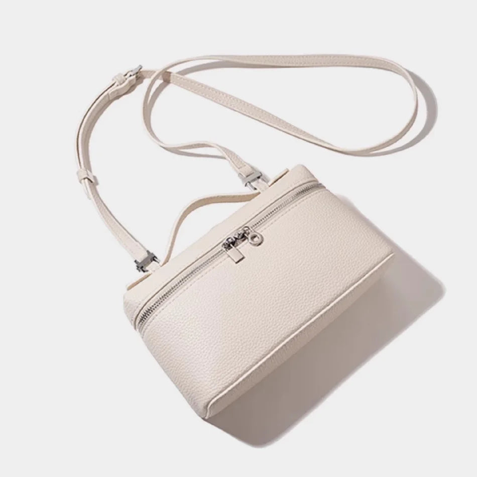 Sac à bandoulière en cuir grain de litchi de qualité supérieure pour femmes – Sac à main bento minimaliste tendance, Mini sac à bandoulière exquis avec poignée supérieure pour une tenue quotidienne élégante, des sorties décontractées et un style chic