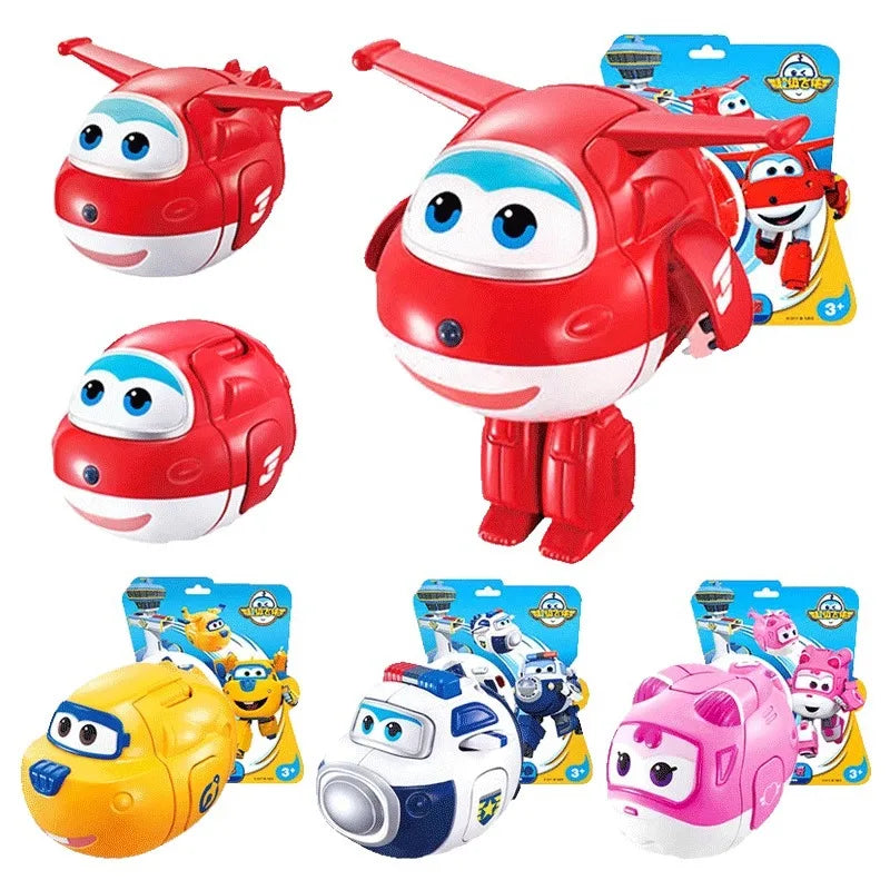 Auldey Super Wings Transforming Egg Robot Toy – Original Action Figure Collectible Model for Boys & Girls, Kids' Gift