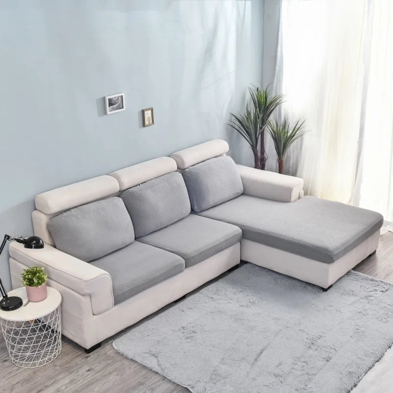 Polar Fleece Sofa Seat Cushion Cover – Stretch Furniture Protector for Pets, Kids & Living Room