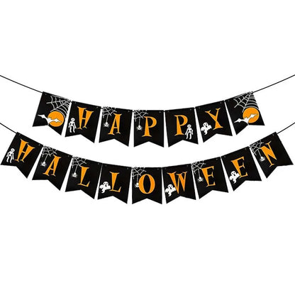 Halloween Tablecloth, Haunted House Pumpkin and Spider Web Table Cover, Spooky Dining Table Decor, Halloween Party Supplies, Indoor Home Kitchen Decoration