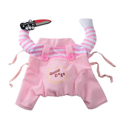 Funny Halloween Dog & Cat Costume – Cozy Puppy Pullover Outfit for Small, Medium & Large Dogs, Chihuahua Pet Cosplay Dress-Up Clothes