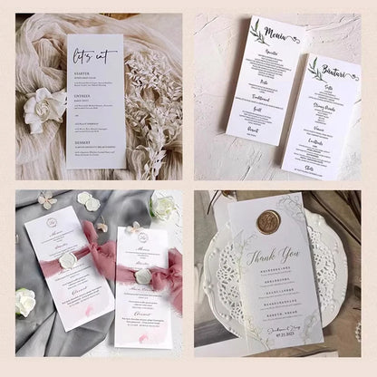 Personalized Wedding Table Cards – Editable Couple Name Place Cards for Invitations, Thank You, Welcome, Menu & Modern Minimalist Decor
