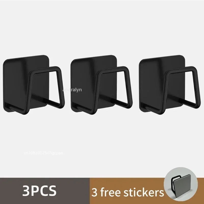 Soporte de esponja para fregadero de acero inoxidable – Estante de secado autoadhesivo para desagüe de cocina, organizador de almacenamiento de esponjas montado en la pared con ganchos para fregadero, accesorios para lavavajillas y organización de cocina