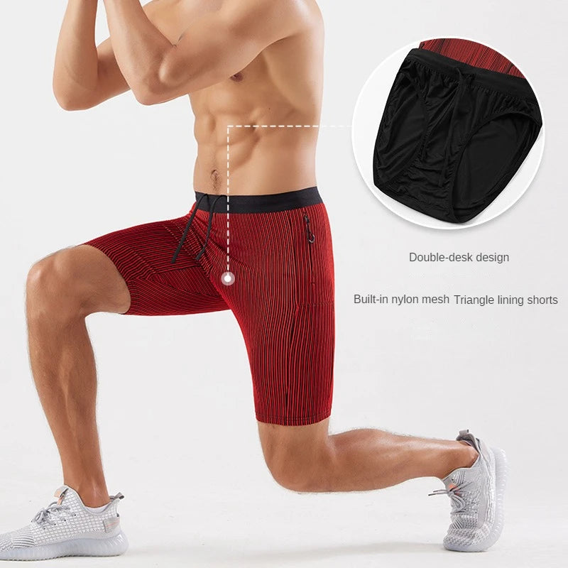 Compression Running Shorts with Pockets – Men's & Women's Gym Workout Fitness Training Sports Shorts