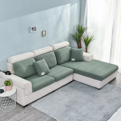 Polar Fleece Sofa Seat Cushion Cover – Stretch Furniture Protector for Pets, Kids & Living Room