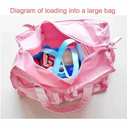 Bolso de pañales de gran capacidad para bebés, portátil, con almacenamiento para biberones y organizador multibolsillos
