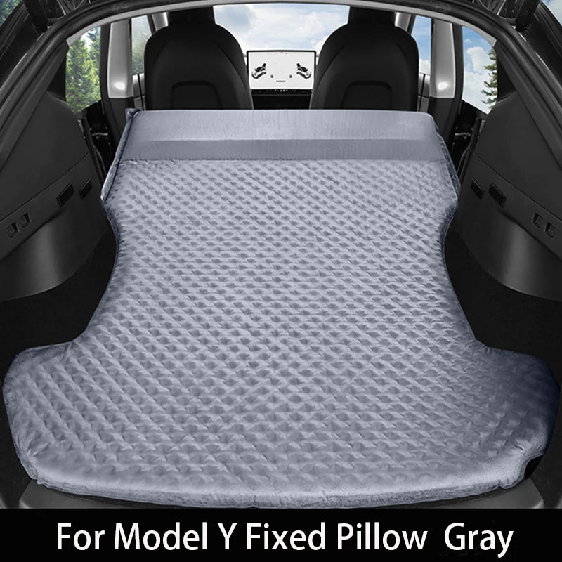 Matelas pneumatique gonflable pour Tesla Model 3 et Model Y (2017–2026) – Lit de voyage en daim pour le camping, les road trips et les aventures en plein air
