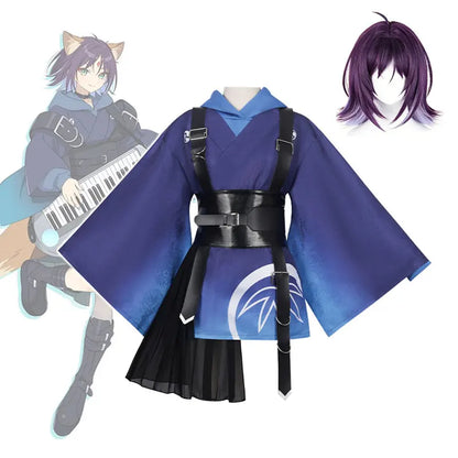 Cosmic Princess Kaguya Cosplay Costume Set with Wig & Cloak for Women