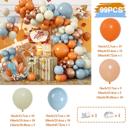 Matte Orange, Yellow, White & Gold Balloon Garland Arch Kit – Wedding, Baby Shower, 1st Birthday & Party Decorations