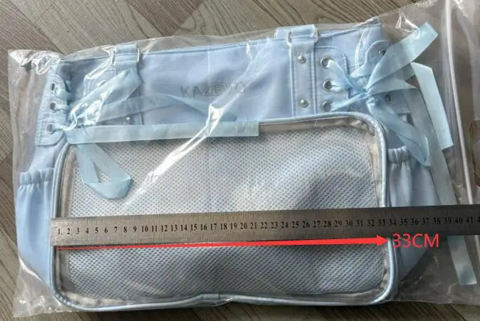 Bolso Bandolera con Lazo Estilo Universitario – Bolso de Hombro de Gran Capacidad para Chicas, Bolso Ita de Moda JK, Bolso de Mano con Acento de Lazo para Libros Escolares, Material Escolar y Uso Diario