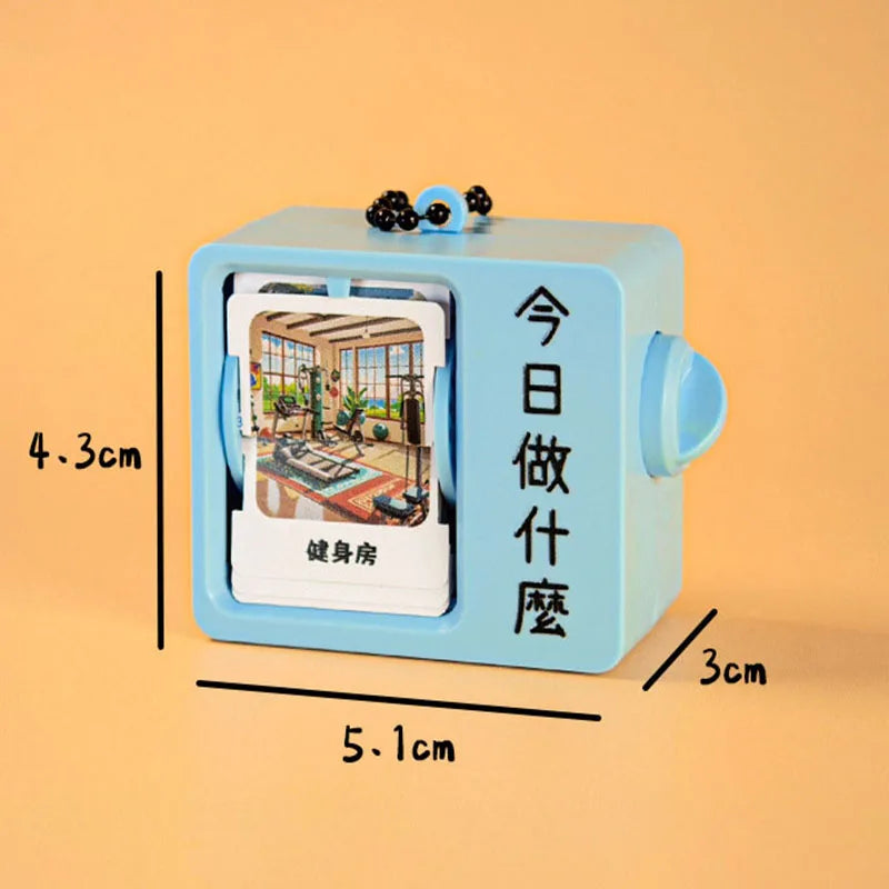 Cartoon Book Flipping Animation Machine Keychain – Creative Backpack Pendant Decompression Fidget Toy, Novelty Small Gift
