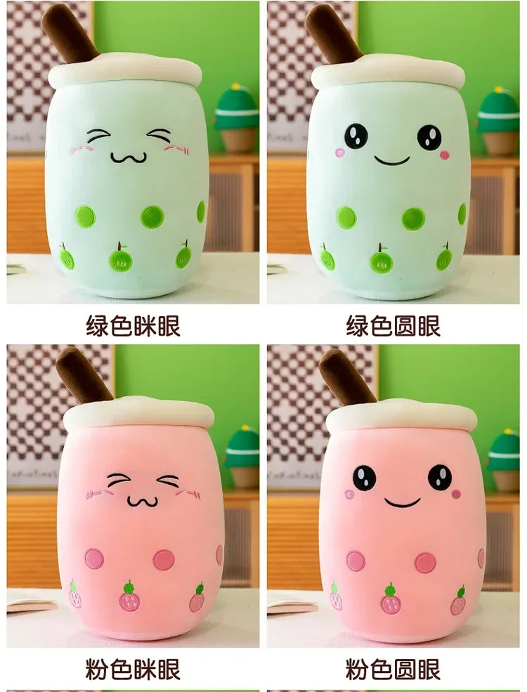 Giant Bubble Tea Plush Pillow – 22–70cm Squishy Milk Tea Boba Stuffed Toy Fruit Drink Bottle Decor Gift