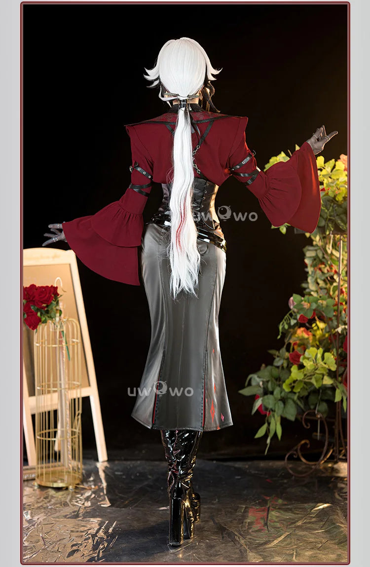 UWOWO Genshin Impact Arlecchino “The Knave” Cosplay Costume – Music Concert / Halloween Outfit