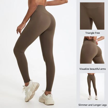 Women’s High Waist Yoga Leggings – Super Soft Gym Running Workout Tights with Push-Up Fit