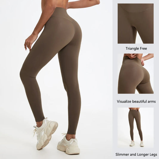 Legging de yoga taille haute pour femme – Collant de sport ultra-doux avec effet push-up pour la gym, la course et l'entraînement