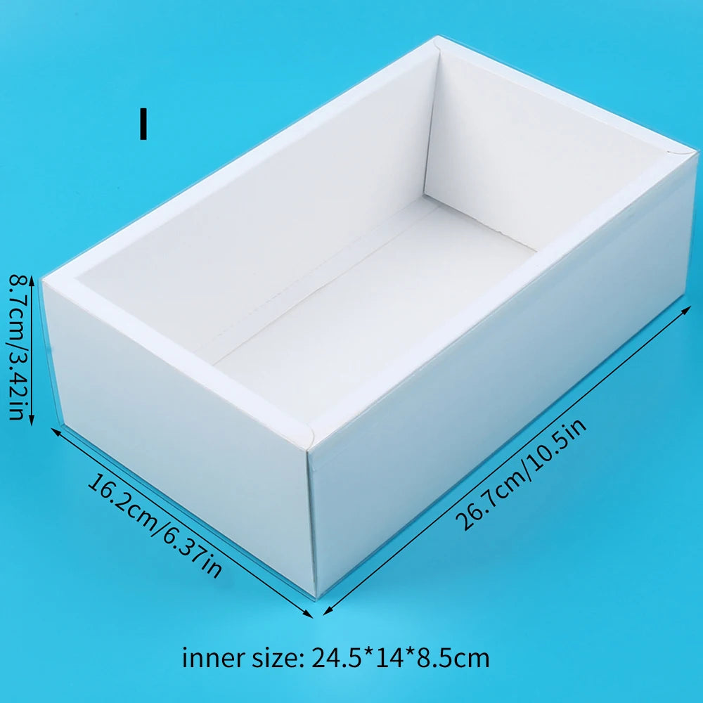 10PCS Pull-Out Kraft Paper Gift Boxes with Clear Window for Jewelry, Gifts, Weddings, Birthdays & Business Packaging