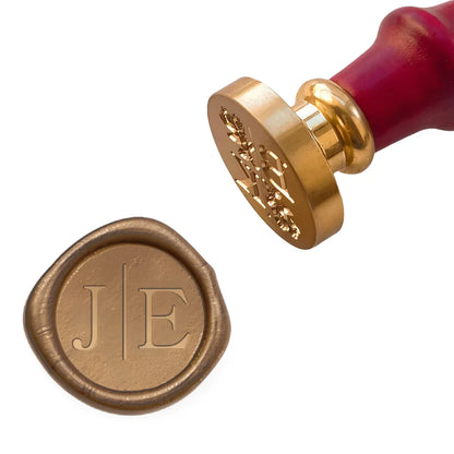 Sello de cera personalizado para bodas – Iniciales y logo personalizados, sello de metal para invitaciones | Embalaje de regalo DIY y accesorio de decoración de bodas