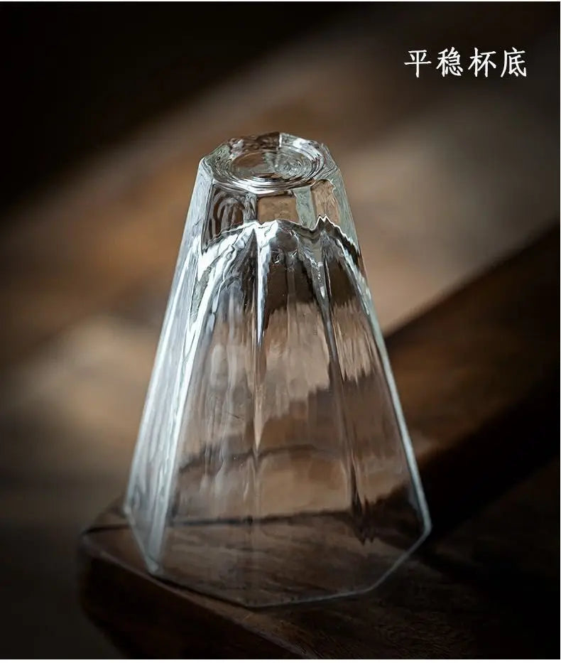 Japanese Style 50ml Glass Tea Cup, Handmade Sake Cup, Transparent Whiskey Tasting Glass, Mini Liquor Drinking Cup, Elegant Bar Drinkware