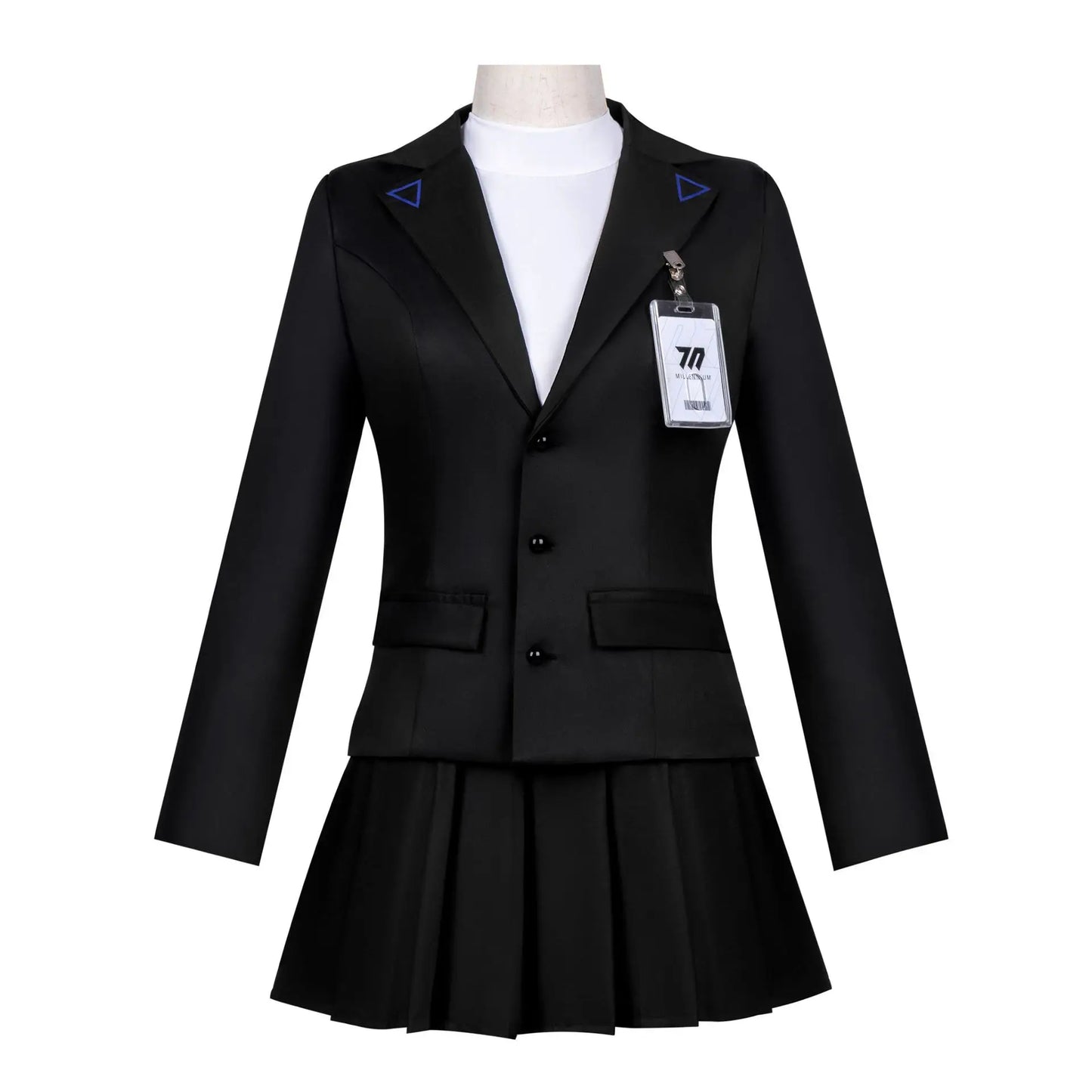 Blue Cosplay Costume Women's JK School Uniform Set – Jacket, Skirt & ID Card