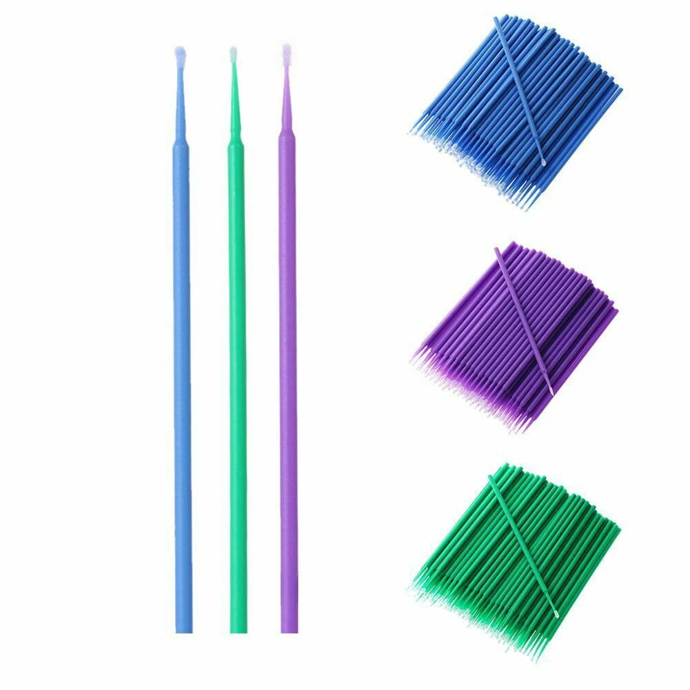 100 Unidades de Aplicadores Desechables para Retoques de Pintura – Microcepillos de Precisión para Reparación de Pintura Automotriz, Detallado, Limpieza y Manualidades